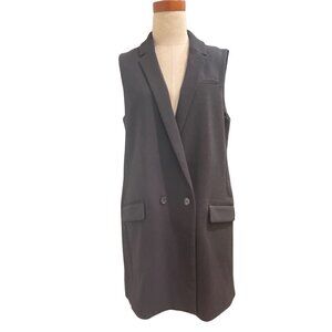 Banana Republic tailored long vest /sleeveless jacket size 8 36' chest 33 'long